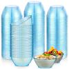Yungyan 200 Pack Disposable Clear Plastic Bowls for Party Supplies 6oz Hard Plastic Salsa Dessert Ice Cream Candy Fruit Small Glitter Bowl for Wedding Baby Shower Birthday(Blue) view 1