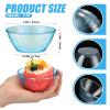 Yungyan 200 Pack Disposable Clear Plastic Bowls for Party Supplies 6oz Hard Plastic Salsa Dessert Ice Cream Candy Fruit Small Glitter Bowl for Wedding Baby Shower Birthday(Blue) view 3