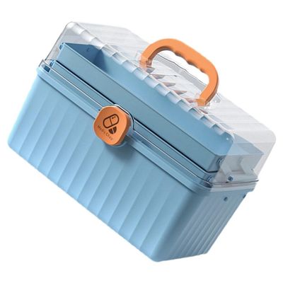 Healeved First Aid Box Household Medicine Box Portable Medicine Case Plastic Reusable Medicine Container Organising Boxes
