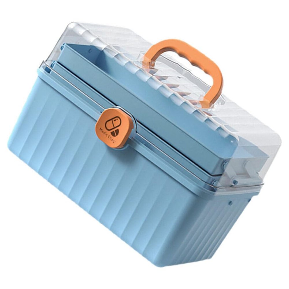 Healeved First Aid Box Household Medicine Box Portable Medicine Case Plastic Reusable Medicine Container Organising Boxes