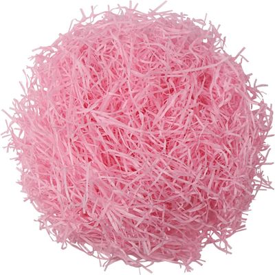 Zhzrche Easter Basket Grass,Cut Tissue Paper,Recyclable Craft Shred Confetti Raffia Paper Filler,For Easter Gift Box (Pink)