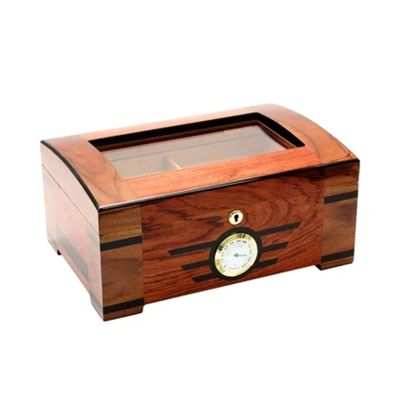 Cigar Humidor Cedar Wood Cigar Travel Humidor Box Portable Cigar Case W/Humidifier Hygrometer Cigar Humidor Sigaren Box for Cigars Portable Cigar Box (Color : Lavender)
