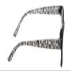 Calabria L 15558 Blue Light Filter Reading Glasses +0.75 Black Modern Art White Women Trendy Chic Readers Fashion Eyeglasses view 3