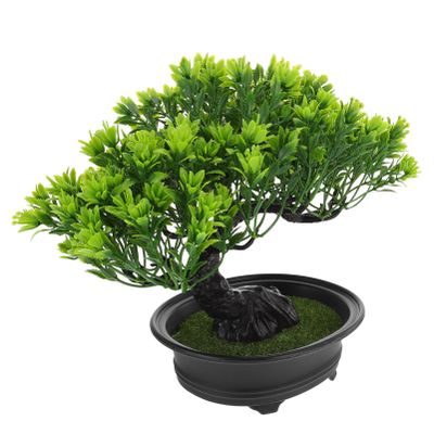 HOLIDYOYO Realistic Simulated Bonsai Pine Plastic Decorative Tree Fake Bonsai Plant Tree Decoration for Room Easy Care Indoor Plant