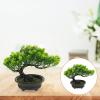 HOLIDYOYO Realistic Simulated Bonsai Pine Plastic Decorative Tree Fake Bonsai Plant Tree Decoration for Room Easy Care Indoor Plant view 4