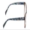 Calabria IM 31324 Cat-Eye Reading Glasses +3.25 Rose Pink Crystal Floral Blue Womens Designer Trendy Chic Readers Eyeglasses view 3