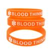 5 Medical Alert Blood Thinner Silicone Bracelet, Blood Thinner Bracelet (Adult Edition), 20.2x1.2x0.2cm/7.95"x0.47"x0.08", Silicone view 3