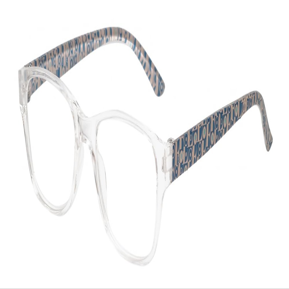 Calabria L 15558 Blue Light Filter Reading Glasses +1.75 Crystal Clear Pink Women Designer Trendy Readers Fashion Eyeglasses