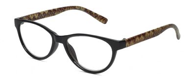 Calabria L 15579 Blue Light Filter Reading Glasses +2.25 Black Yellow Women Designer Trendy Reader Fashion Modern Eyeglasses