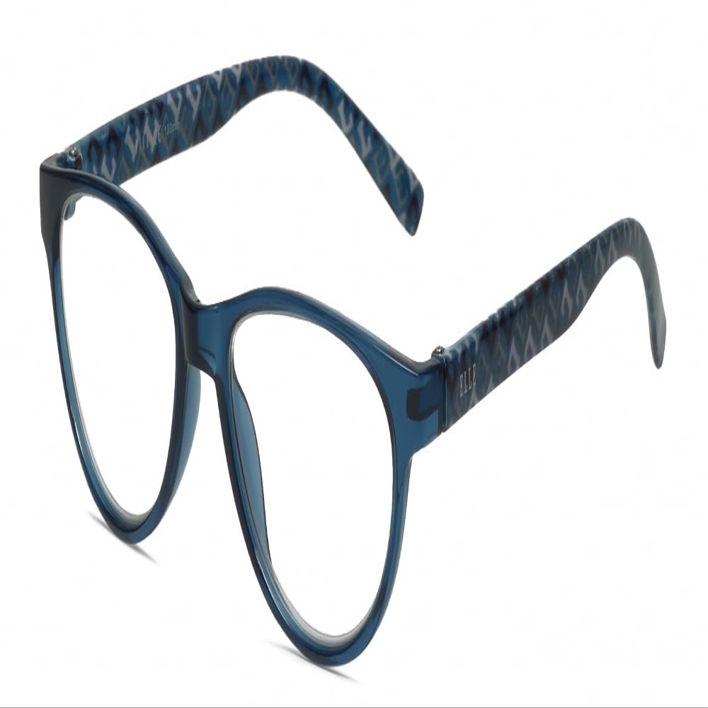 Calabria L 15579 Blue Light Filter Reading Glasses +0.00 Crystal Black White Women Designer Trendy Reader Fashion Eyeglasses