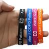 4 Medical Alert COPD Patient Silicone Bracelet, COPD Sports Bracelet, 7.95"x0.47"x0.08", Orange, Blue, Pink, Black view 2