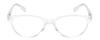 Calabria L 15579 Blue Light Filter Reading Glasses +0.50 Crystal Clear White Women Designer Trendy Reader Fashion Eyeglasses view 2