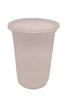 Finn's Frog Farm 32 oz Fruit Fly Cups with Fabric Vented Lids, Perfect for Culturing a Huge Variety of Feeder Insects and Bugs(12 Pack), Clear view 2