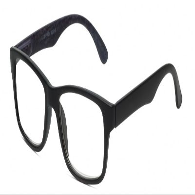 Calabria Beene Designer Reading Glasses +4.50 Black Plum Purple Stripe Mens Readers Stylish Fashion Trendy Modern Eyeglasses