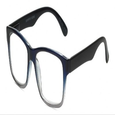 Calabria Beene Blue Light Reading Glasses +2.75 Navy Clear Crystal Mens Classic Readers Stylish Fashion Trendy Eyeglasses