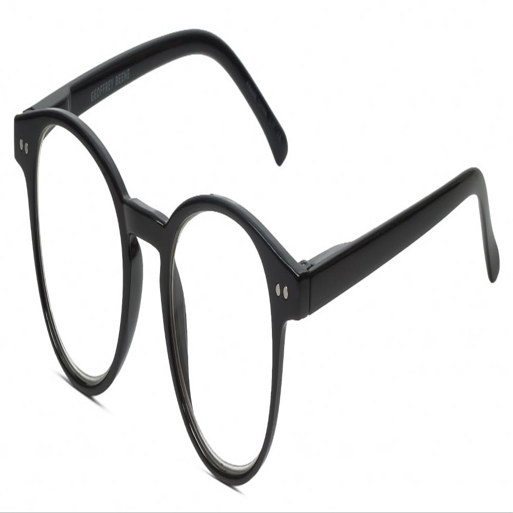 Calabria Beene Designer Reading Glasses +2.50 Gloss Black Silver Mens Classic Readers Stylish Trendy Modern Eyeglass