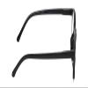 Calabria Beene Designer Reading Glasses +2.50 Gloss Black Silver Mens Classic Readers Stylish Trendy Modern Eyeglass view 3