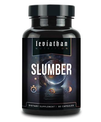 Leviathan Slumber | Sleep Aid GABA Supplements for Deep and Calm Sleep with Melatonin, Magnesium, L-Theanine, 5-HTP, Zinc, Magnolia, Valerian Root for Sleep Sleeping Pills for Adults Men and Women