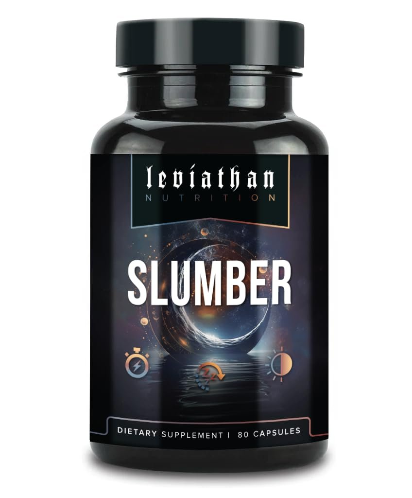 Leviathan Slumber | Sleep Aid GABA Supplements for Deep and Calm Sleep with Melatonin, Magnesium, L-Theanine, 5-HTP, Zinc, Magnolia, Valerian Root for Sleep Sleeping Pills for Adults Men and Women