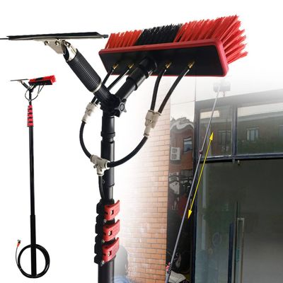 18FT-36FT Window Cleaning Pole Water Fed Telescopic Brush Extendable Cleaner Conservatory Roof,Cleaning Photovoltaic and Solar Panels,7.2M#24FT