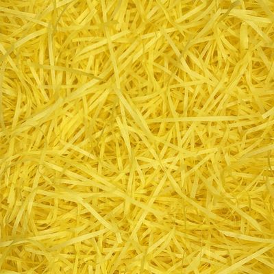 Raffia Paper Shreds Decorative Shiny Strands Shredded Crinkle Confetti for Easter DIY Gift Wrapping (Yellow)