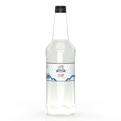 Cherry Dye Free Cane Sugar Snow Cone and Shaved Ice Flavor Syrup | 32oz | Ready To Use