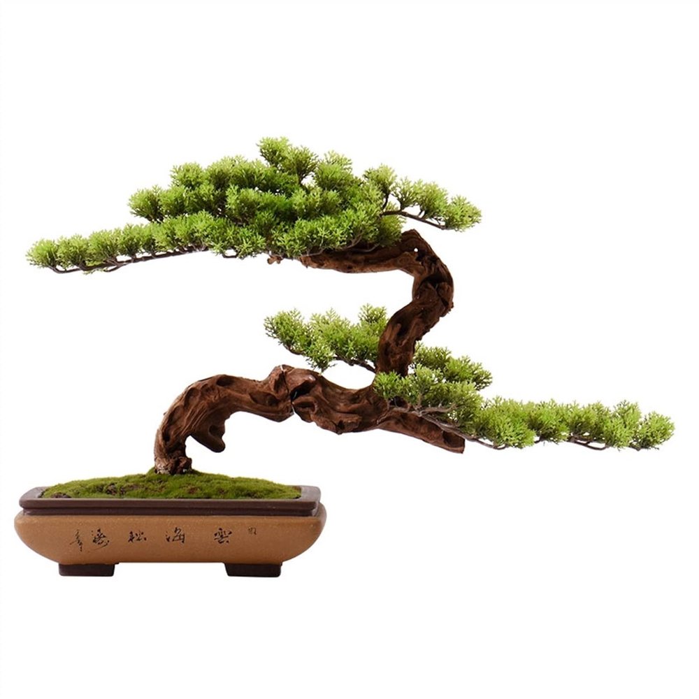 Artificial Bonsai Tree Artificial Plants Bonsai Tree Indoor Wood Welcoming Pine Bonsai Zen Decorative Bonsai with Ceramic Pots Living Room Corridor Desktop Decor Office Decoration Bonsai