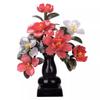 Artificial Bonsai Tree New Chinese Style Bonsai Ornaments Jade Peony Flower Living Room Home Decoration Wine Cabinet Porch Jade Carving Office Decoration Bonsai view 1