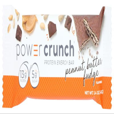 Power Crunch Peanut Butter Fudge Protein Energy Bar, Easy To Digest, High In Protein, 40 Grams (Pack Of 12)