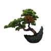Artificial Bonsai Tree Simulation Bonsai Cliff Cypress Welcoming Pine Green Plant Bonsai Home Living Room Office Desktop Porch Decoration Office Decoration Bonsai view 1