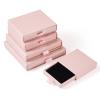Boutigem 5Pcs Pink Drawer Jewelry Gift Boxes Sponge Filled Cardboard Case Paper Display Box Gift Wrapping Set 2-4 Inch for Wedding Birthday Christmas Valentines Decor Display view 1