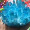 BAKYAR Natural Crystal Rough 350g Titanium Blue Rainbow Crystal Quartz Cluster Aura Healing view 3