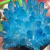 BAKYAR Natural Crystal Rough 350g Titanium Blue Rainbow Crystal Quartz Cluster Aura Healing view 4
