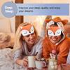 Mezeic Cute Sleep Masks Cartoon Dinosaur Eye Mask Plush Sleeping Mask & Travel Blindfold - Funny Novelty Eye Shade for Women Men (Orange Dinosaur) view 2