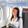 Mezeic Cute Sleep Masks Cartoon Dinosaur Eye Mask Plush Sleeping Mask & Travel Blindfold - Funny Novelty Eye Shade for Women Men (Orange Dinosaur) view 4
