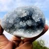 AMHIL Natural Crystal Rough 500g Natural Beautiful Blue Celestite Crystal Geode Cave Quartz Cluster Mineral Specimen Healing view 3