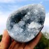AMHIL Natural Crystal Rough 500g Natural Beautiful Blue Celestite Crystal Geode Cave Quartz Cluster Mineral Specimen Healing view 4
