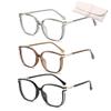Women's Portable Fashion Anti-Blue Light Reading Glasses, Bifocal Reading Glasses for Women, Sparkling Bling Diamonds (+3.0/300,3Colors A) view 1
