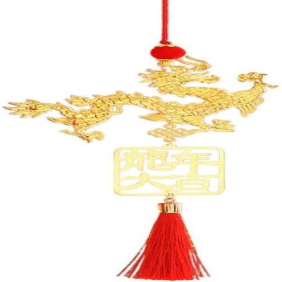2024 Spring Festival Pendant Chinese Dragon Year Hanging Ornament Alloy Bonsai Pendant Chinese New Year Decoration for Company Shopping Mall Event