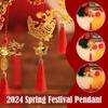 2024 Spring Festival Pendant Chinese Dragon Year Hanging Ornament Alloy Bonsai Pendant Chinese New Year Decoration for Company Shopping Mall Event view 4