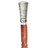 Walking Cane Rosewood Designer Wooden Walking Stick with Brass Nickel Handle Gift for Men & Women 37 inch Brown (MOOM) view 4