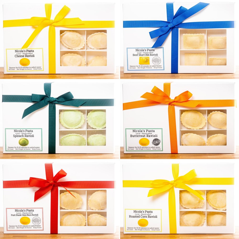 6 Boxes of Artisanal Handcrafted Ravioli for a Taste of Italian Tradition | Mixed Bundle Flavor | 24 Count per Box - Crafted with Passion and Care | Gourmet Entre, Side, or Starter