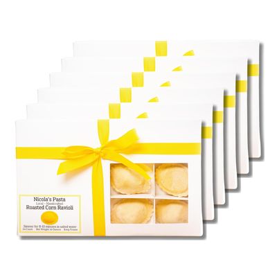 6 Boxes of Artisanal Handcrafted Ravioli for a Taste of Italian Tradition | Roasted Corn Flavor | 24 Count per Box - Crafted with Passion and Care | Gourmet Entre, Side, or Starter