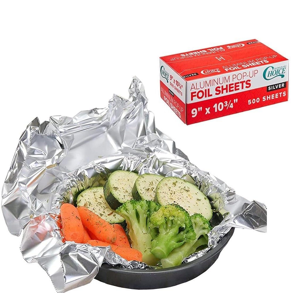 9" x 10.75" Food Service Pop-Up Foil Sheets (6 boxes - 3000 Counts)