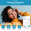 DELLURE Dental Floss Threaders- 10 Envelopes of 10 (100) Braces Flossers, Designed for Braces, Bridges & Implants, Quick & Easy Flossing Solution view 2