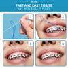 DELLURE Dental Floss Threaders- 10 Envelopes of 10 (100) Braces Flossers, Designed for Braces, Bridges & Implants, Quick & Easy Flossing Solution view 4