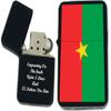 Flags of The World Nations UV Printed Windproof Oil Lighter - Personalized Custom Engraving on The Back A - C (Burkina-Faso) - Christmas, Halloween & Valentines Day Gift view 1