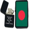 Flags of The World Nations UV Printed Windproof Oil Lighter - Personalized Custom Engraving on The Back A - C (Bangladesh) - Christmas, Halloween & Valentines Day Gift view 1