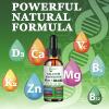 Calcium Magnesium Zinc Liquid Drops, Liquid Magnesium Glycinate 500mg Calcium 1000mg with Vitamin D3,K2,B6,B12,Coq10 for Bone Strength, Muscle Function,6X Stronger Than Gummies Capsules view 3