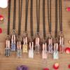 HXSCOO 2ML Natural Amethysts Strawberry Quartz Roll On Perfume Bottle Pendant Necklace Women Quartz Crystal Essential Oil Roller Bottle (Color : Labrdorite) view 3